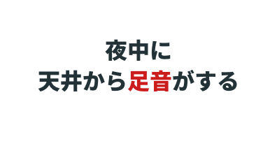夜中に天井から足音がする